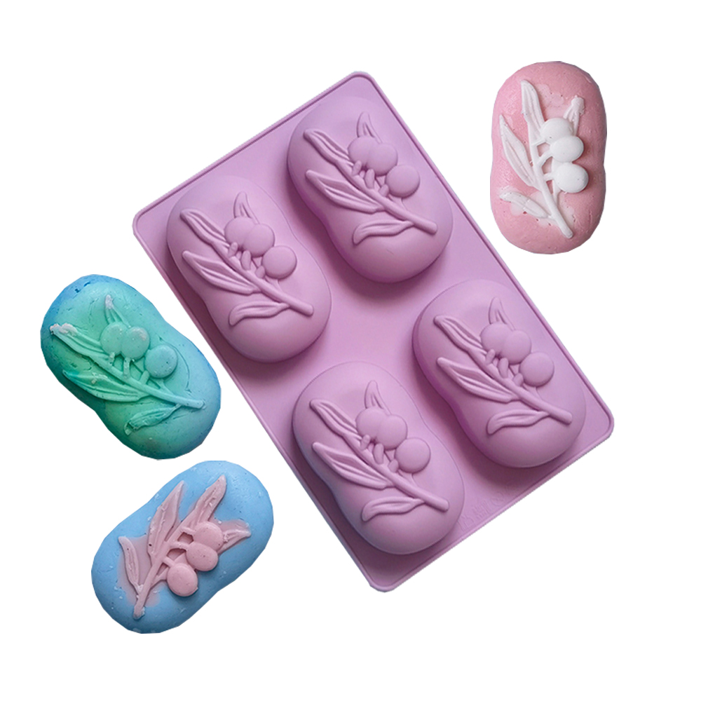 4 Cavities Oval Olive Tree Sil - Soap Making Diy Kit review and price