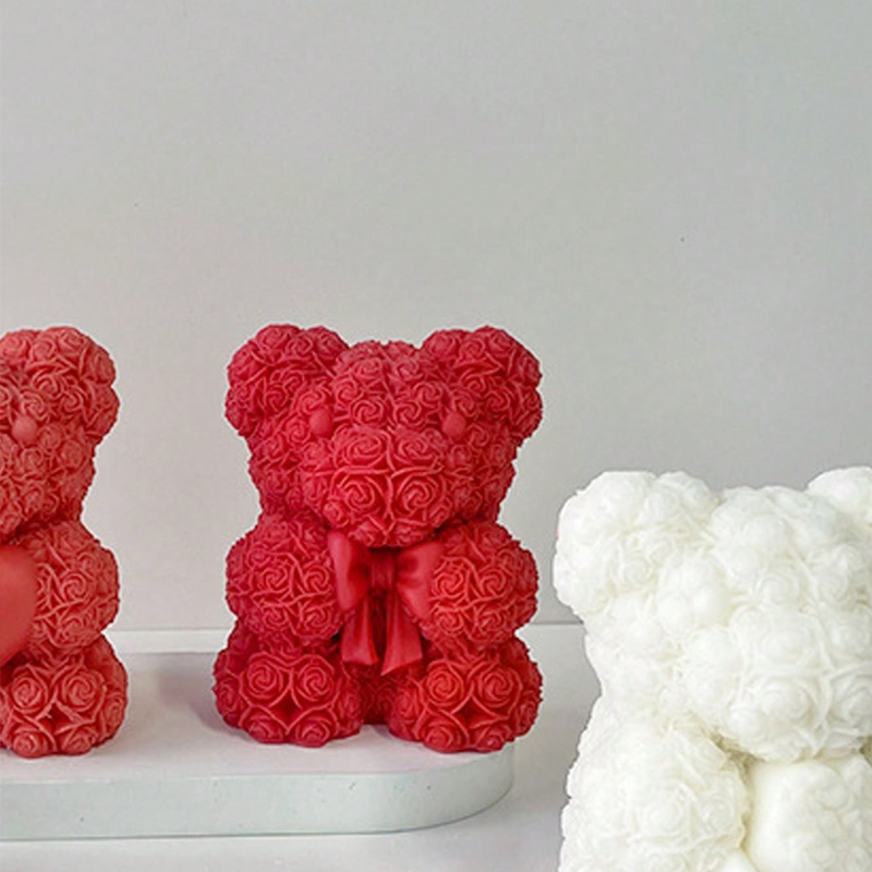 Rose Bow Bear Candle Silicone  - Soap Making Gifts review and price
